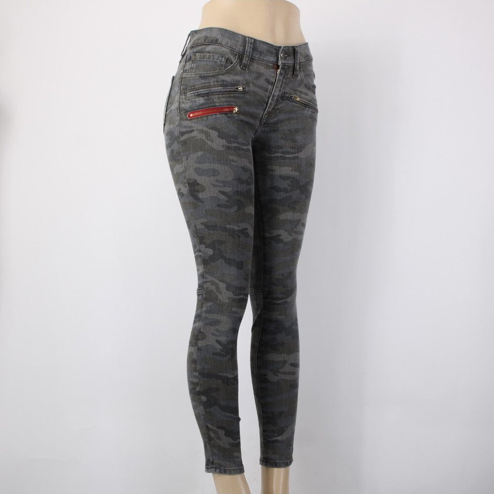 Etienne Marcel Jeans Sz 26 x 28 Charcoal MultiColor Camo Skinny Cotton Poly Jean - Picture 6 of 16